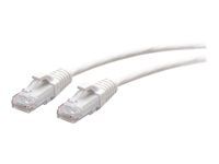 White - Patch kábel - RJ-45 (M) do RJ-45 (M) - 2,1 m - 4,8 mm - UTP - CAT 6a - lisovaný, prevedenie bez hrbolčekov - biela