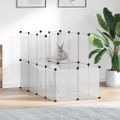 vidaXL Klietka pre malé zvieratá priehľadná 142x74x93 cm PP a oceľ
