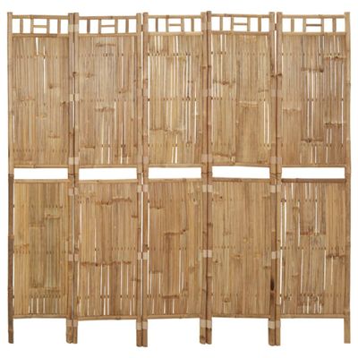 vidaXL Paraván s 5 panelmi bambus 200x180 cm