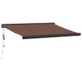 vidaXL Automaticky zaťahovacia markíza hnedá 350x250 cm