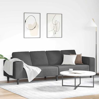 vidaXL Pohovka Tmavo šedá 250 x 77 x 76 cm Kordúrová tkanina