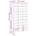 vidaXL Skrinka na CD, lesklá biela 102x23x177,5 cm, kompozitné drevo