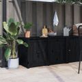 vidaXL Vonkajšia kuchynská skrinka MEPPEL čierna 106x55x64cm masívna borovica