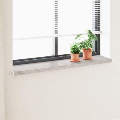 vidaXL Parapetné dosky Mramorová textúra 120 x 30 x 4,5 cm PVC