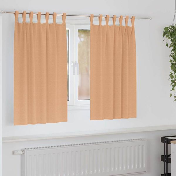 vidaXL Záclony na zatemnenie s krúžkami 2 pcs Svetlohnedá 140 x 140 cm