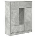 vidaXL Komoda so zásuvkami a dvierkami, betónová sivá 73x31x90 cm