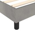 vidaXL Posteľný rám s boxspringom bledosivý 90x190 cm zamat