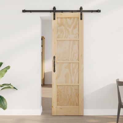 vidaXL Posuvné dvere Prírodná 61 x 198,5 cm Borovicový masív