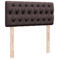 vidaXL Posteľný rám boxsping s matracom hnedý 80x200 cm látka