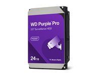 WD Purple Pro WD241PURP - Pevný disk - 24 TB - sledovanie, chytré video - interný - 3.5" - SATA 6Gb/s - 7200 ot/min. - vyrovnávacia pamäť: 512 MB
