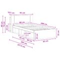 vidaXL Rám postele so skladom Betónovo sivá 80 x 200 cm