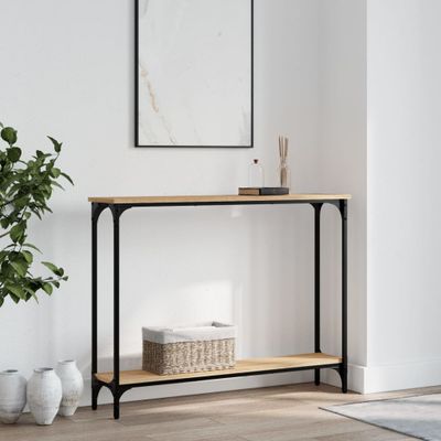 vidaXL Konzolový stolík dub sonoma 100x22,5x75 cm kompozitné drevo