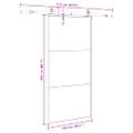 vidaXL Posuvné dvere s kovaním čierne 102x205 cm ESG sklo