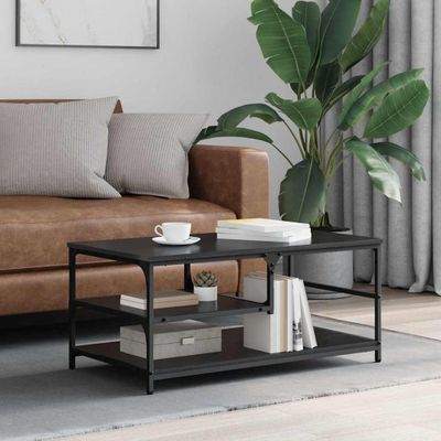 vidaXL Konferenčný stolík Čierny dub 90 x 49 x 40 cm Kompozitné drevo