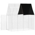 vidaXL Klietka pre králiky Strieborná 200 x 100 x 210 cm
