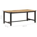 vidaXL Jedálenský stôl 180x90x76 cm, surový mangový masív
