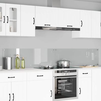 vidaXL Kuchynský obklad 2 pcs Priehľadná 120 x 40 cm tvrdené sklo