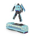 Kovový robot rozložiteľný lokomotíva modrá