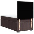 vidaXL Boxspring posteľ s matracom tmavohnedá 100x200 cm látka