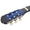 vidaXL Klasická gitara pre začiatočníkov modrá 4/4 39" lipové drevo