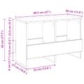 vidaXL Regál na časopisy Dymová dub 68,5 x 30 x 45 cm