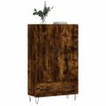 vidaXL Vysoká skrinka dymový dub 69,5x31x115 cm kompozitné drevo