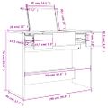 vidaXL Toaletný stolík so zrkadlom dub sonoma 100x45x76 cm