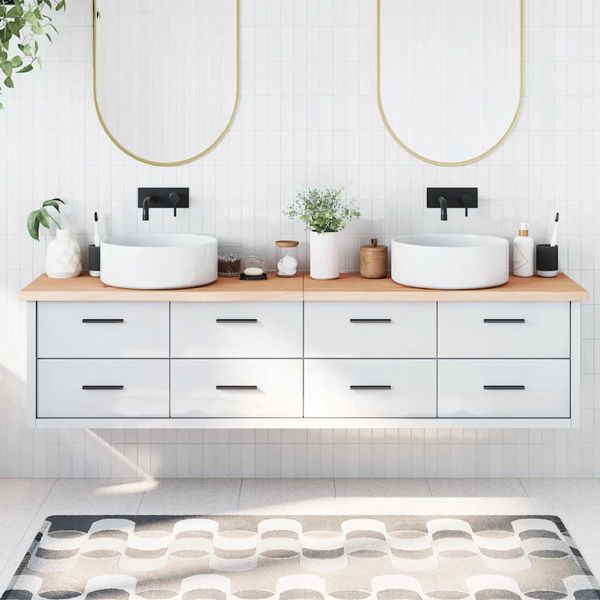 vidaXL Kúpeľňová doska 200x60x(2-4) cm neošetrený masív