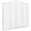 vidaXL Oblúkové gabiónové koše 3ks 200x30x180/200cm pozinkované železo