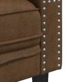 vidaXL 3-miestna pohovka Chesterfield s hnedé umelá semišová koža