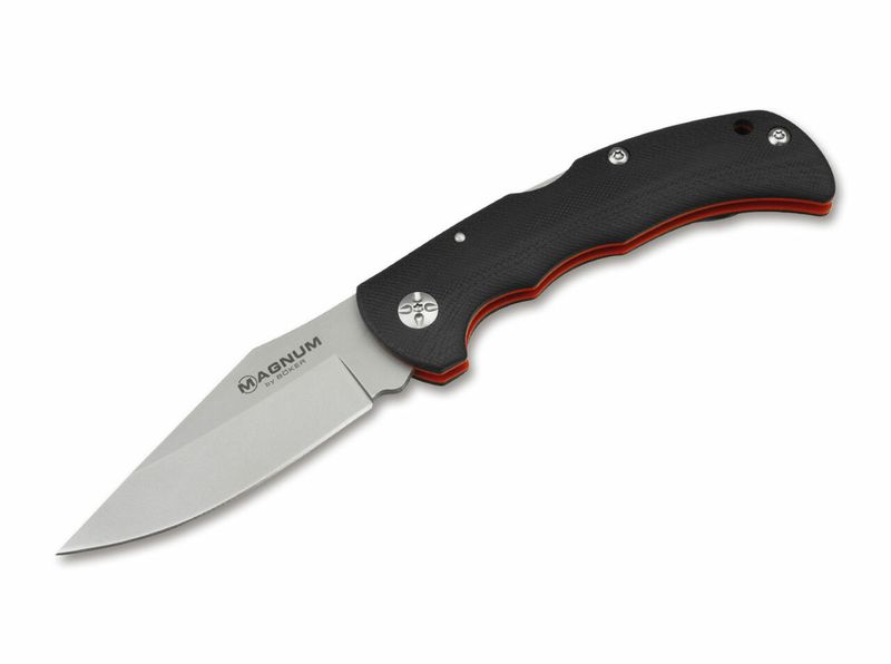 Magnum 01SC078 MOST WANTED vreckový nôž 9 cm, čierno-červená, G10