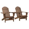 vidaXL Záhradné stoličky Adirondack+stolík, jedľový masív, hnedé