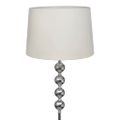 Stojaca lampa s vysokým stojanom s guľovými dekoráciami, biela