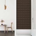 vidaXL Nástenné panely 12 ks hnedé 90x15 cm umelá koža 1,62 m²