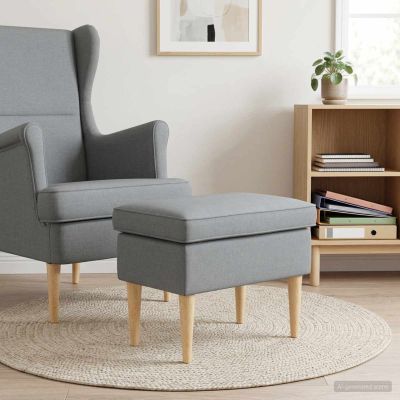 vidaXL Taburetka Svetlosivá 55 x 35 x 41 cm Polyester
