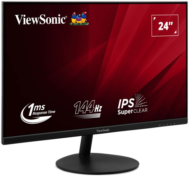ViewSonic VA24E2-H  24" 16:9 (23.8") 1920 x 1080 SuperClear® IPS monitor, VGA and HDMI, 144Hz Monitor, 24" (23,8"), Full HD 1920 × 1080 px, IPS, 144 Hz, 1 ms MPRT, HDMI, VGA, VESA, cerný