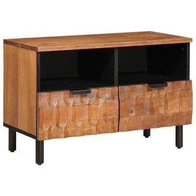 vidaXL TV skrinka so zásuvkou Drevité hnedé dokončenie 70 x 33 x 46 cm