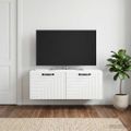 vidaXL Nástenná TV skrinka Biela 78,5 x 41 x 30 cm Kompozitné drevo
