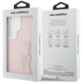 Puzdro Karl Lagerfeld Grained Signature Metal Resin Logo pre Samsung Galaxy S26 Ultra ružová