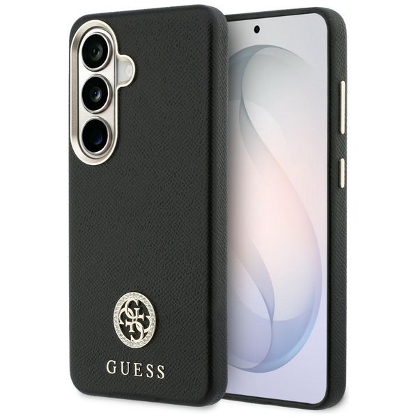 Obal Guess Rhinestone Round Logo MagSafe pre Samsung Galaxy S26 čierny
