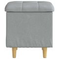 vidaXL Ottoman s Úložným Priestorom Svetlosivá 40 x 40 x 45 cm látka