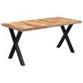 vidaXL Jedálenský stôl, nohy v tvare X 160x80x77 cm, drevený masív