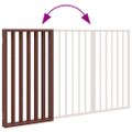 vidaXL Brána pre psa skladacia 3 panely hnedá 150 cm topoľové drevo