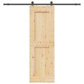 vidaXL Posuvné dvere NARVIK Prírodná a čierna 70 x 210 cm (213,5 cm)