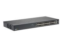 Prepínač - riadený - 24 x 10/100/1000 (PoE+) + 2 x combo Gigabit SFP (uplink) - desktop, Montovateľný do rozvádzača - PoE+ (370 W) - pre AXIS A1610, C1410, D3110, M3067, P1385, P1455, W400; Camera Station S1216, S1232, S1296