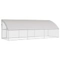 vidaXL Klietka pre sliepky 3 ks Strieborná 600 x 200 x 200 cm