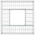 vidaXL Gabiónová vyvýšená posteľ 80 x 80 x 20 cm Pozinkovaná oceľ