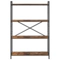 vidaXL Regál na knihy 80 x 30 x 120 cm Kompozitné drevo Dymová dub