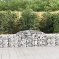 vidaXL Oblúkový gabionový kôš 8 ks 300x30x60/80 cm pozinkované železo