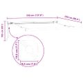 vidaXL | Sklopná markíza | Modrá a biela s bielym rámom 3,5 x 2,5 m